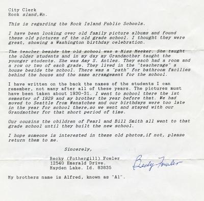 Rock Island School Letter