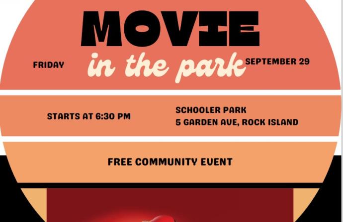 Free Movie at Schooler Park September 29th at 6pm.
